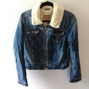 black hollister jean jacket